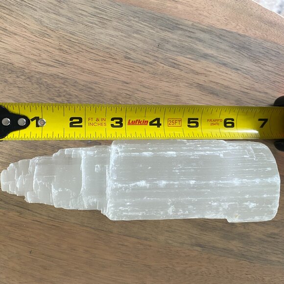 SELENITE Crystal Stone Authentic Organic Natural Home Decor Bookshelf Bookend - Picture 3 of 4